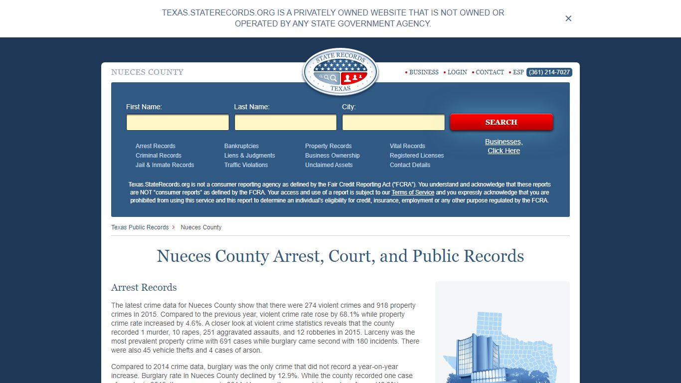 Nueces County Arrest, Court, and Public Records